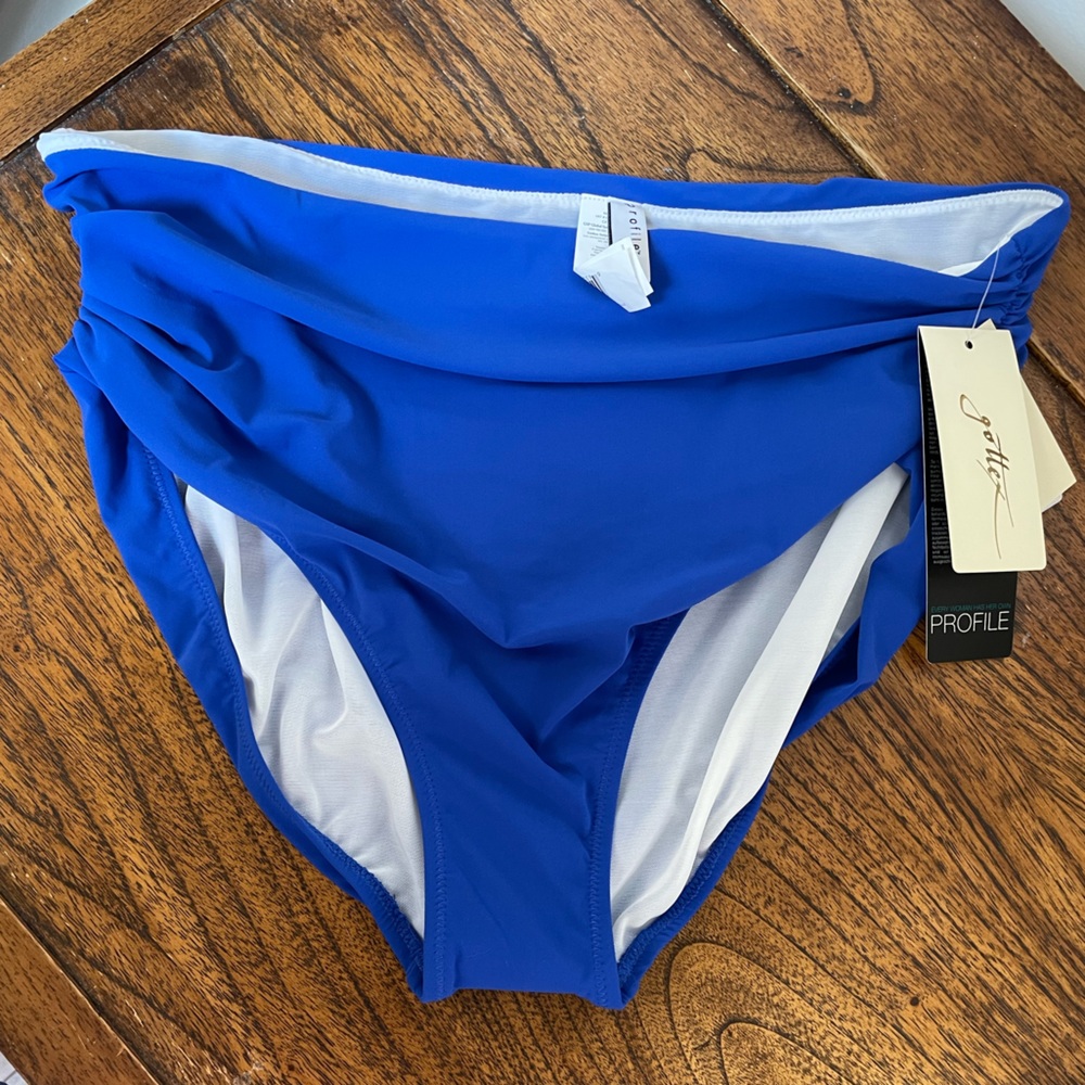 High waist royal blue swimsuit bottoms